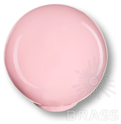 626RS1 Ручка кнопка детская коллекция , выполнена в форме шара, цвет розовый глянцевый
